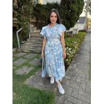  Vestido Catarina Azul Estampa Safari Plus