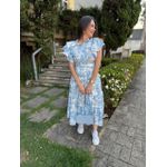  Vestido Catarina Azul Estampa Safari Plus