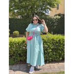 Vestido Beatriz Verde Agua Plus