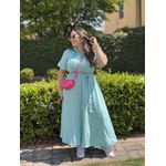 Vestido Beatriz Verde Agua Plus