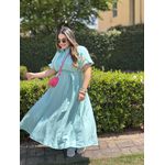 Vestido Beatriz Verde Agua Plus