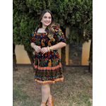 Vestido Clarice Preto Animal Print