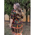 Vestido Clarice Preto Animal Print
