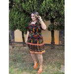 Vestido Clarice Preto Animal Print