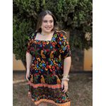 Vestido Clarice Preto Animal Print