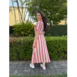 Chemise Alessandra Goiaba Listrado