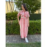 Chemise Alessandra Goiaba Listrado