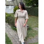 Chemise Leticia Bege Listrado