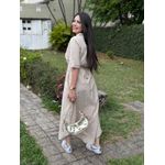 Chemise Leticia Bege Listrado