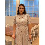 Vestido Ihuly Azul Listrado Corações