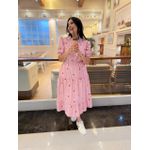 Vestido Ihuly Vermelho Listrado Corações