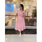 Vestido Ihuly Vermelho Listrado Corações