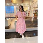 Vestido Ihuly Vermelho Listrado Corações