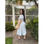 Vestido Poliana Azul listrado Corações