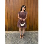 Vestido Maisa Marrom Poá