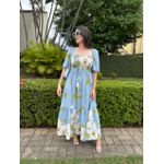 Vestido Rute Azul Estampado