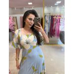 Vestido Gabriela Azul Estampado 