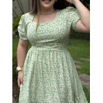 Vestido Tatiana Verde Menta Liberty