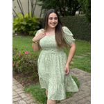 Vestido Tatiana Verde Menta Liberty