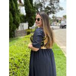 Vestido Rute Azul Marinho estampado