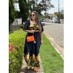 Vestido Rute Azul Marinho estampado