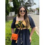 Vestido Rute Azul Marinho estampado