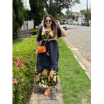 Vestido Rute Azul Marinho estampado