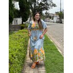 Vestido Rute Azul Claro Estampado