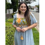 Vestido Rute Azul Claro Estampado