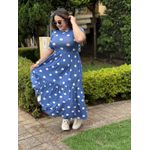 Vestido Cecilia Azul Poá