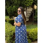 Vestido Cecilia Azul Poá