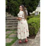 Vestido Siena Bordado Cereja