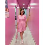 Vestido Flavia Rosa Listrado