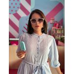 Vestido Flavia Azul Listrado