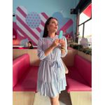 Vestido Flavia Azul Listrado