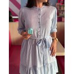 Vestido Flavia Azul Listrado