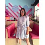 Vestido Flavia Azul Listrado