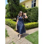 Vestido Rita Azul Marinho Liberty