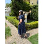 Vestido Rita Azul Marinho Liberty