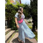 Vestido Eduarda Azul Liberty Plus