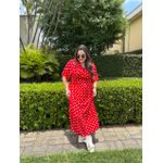 Vestido Monica Vermelho Poá