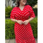 Vestido Monica Vermelho Poá