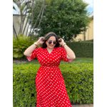 Vestido Monica Vermelho Poá