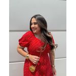 Vestido Nataly Vermelho Poá 