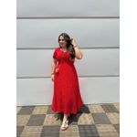 Vestido Nataly Vermelho Poá 