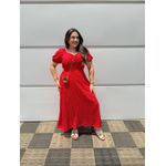 Vestido Nataly Vermelho Poá 