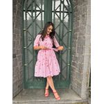 Chemise Lais Listrado Vermelho Corações 