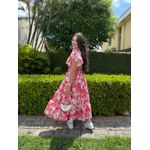 Vestido Catarina Vermelho Estampa Safari