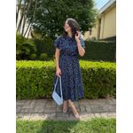 Conjunto Fernanda Azul Marinho Estampado 