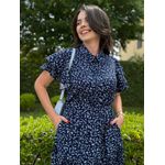 Conjunto Fernanda Azul Marinho Estampado 